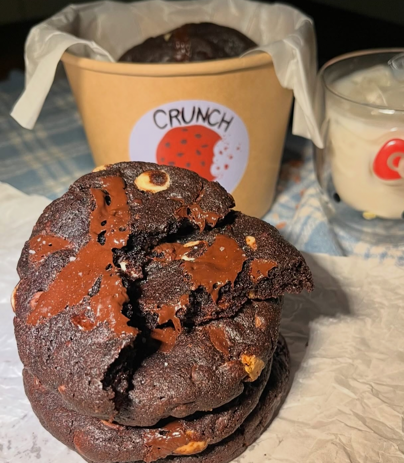 Triple chocolate chip cookies 